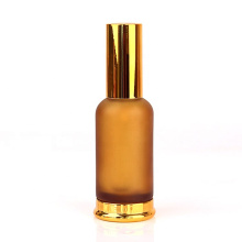 Stocked 50ml amber frosted empty refillable glass perfume essential oil spray bottle